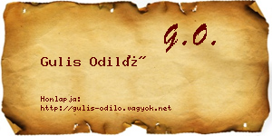 Gulis Odiló névjegykártya